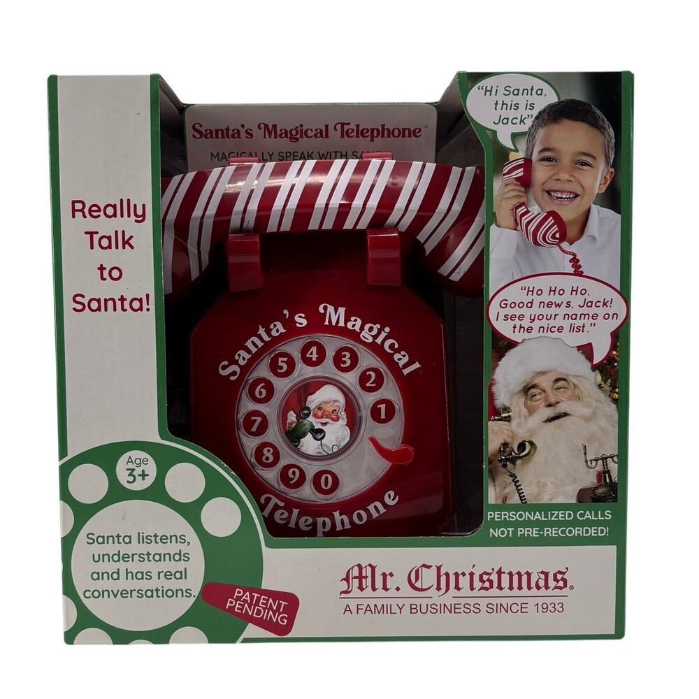Mr Christmas Santa's Magical Phone Telephone Interactive Phone Call North Pole